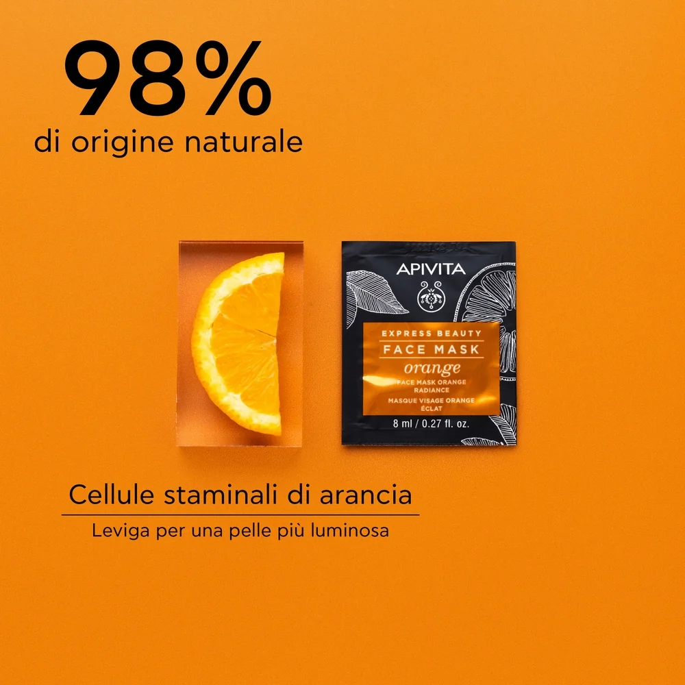 Express Beauty - Mascarilla facial iluminadora con naranja - Mascarilla facial iluminadora