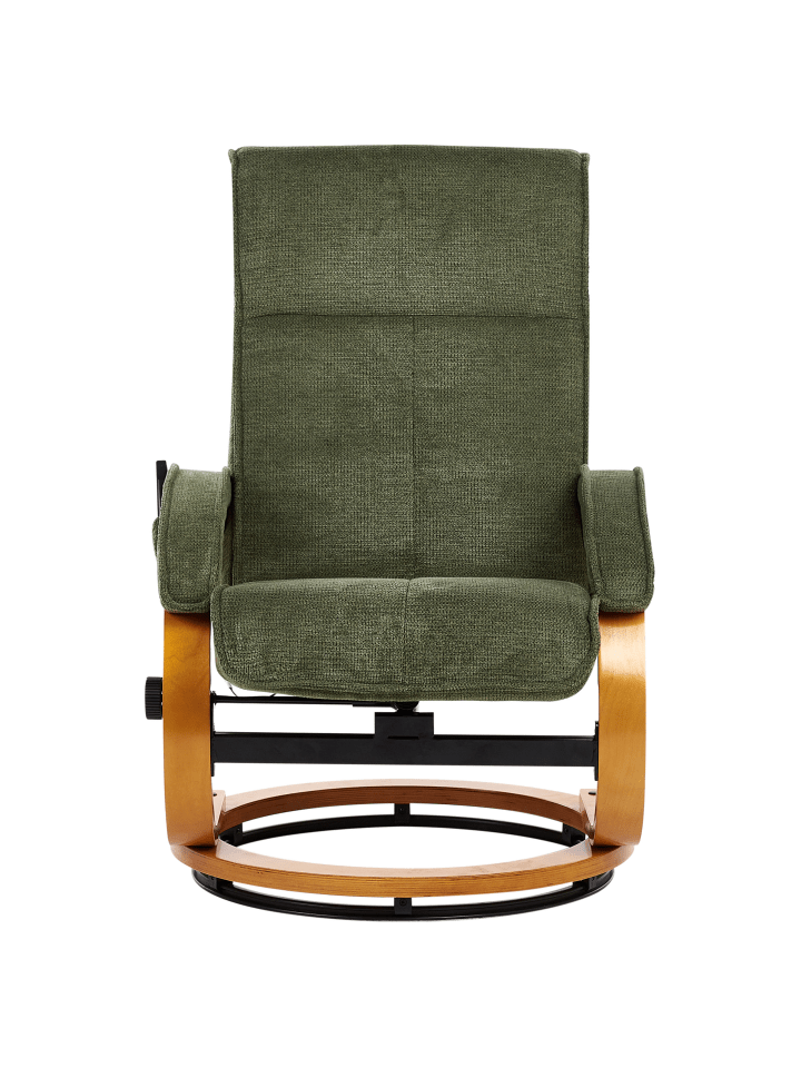 Beliani Massagestuhl HERO in Grün/Heller Holzfarbton - (W) 51 x (H) 102 x (L) 80 cm günstig kaufen onesize