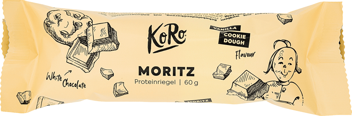 Proteinriegel Moritz, Vanilla & Cookie Dough Geschmack, 60 g
