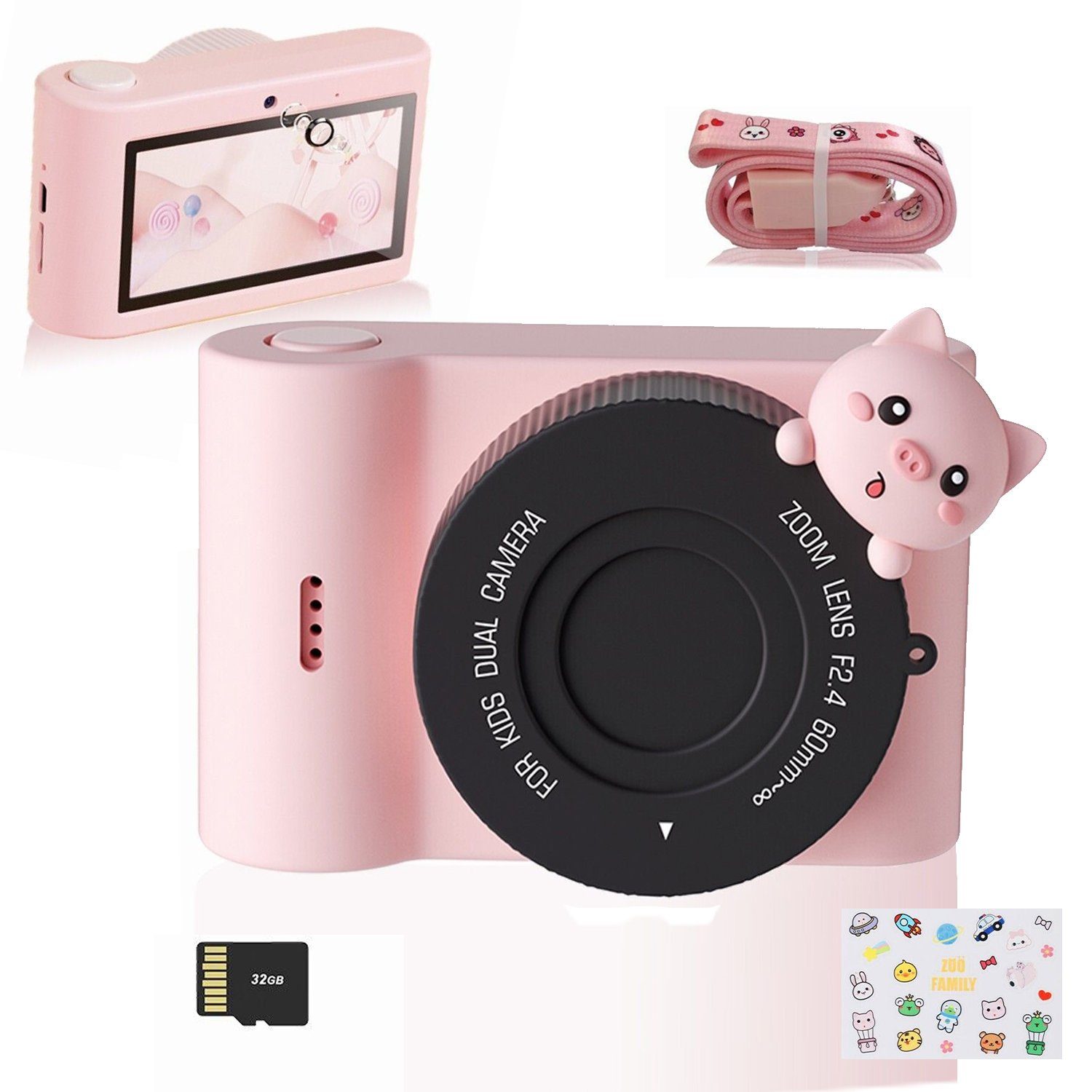 Fine Life Pro Kinderdigitalkamera Touchscreen Kamera Kinder Camcorder Kinderkamera (Geeignet als Geschenk für Kinder von 3 bis 14 Jahren)