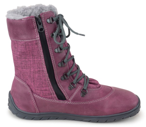 Fare Bare |vA ~ Schnürstiefel Leder Winter + Tex ~ Beere