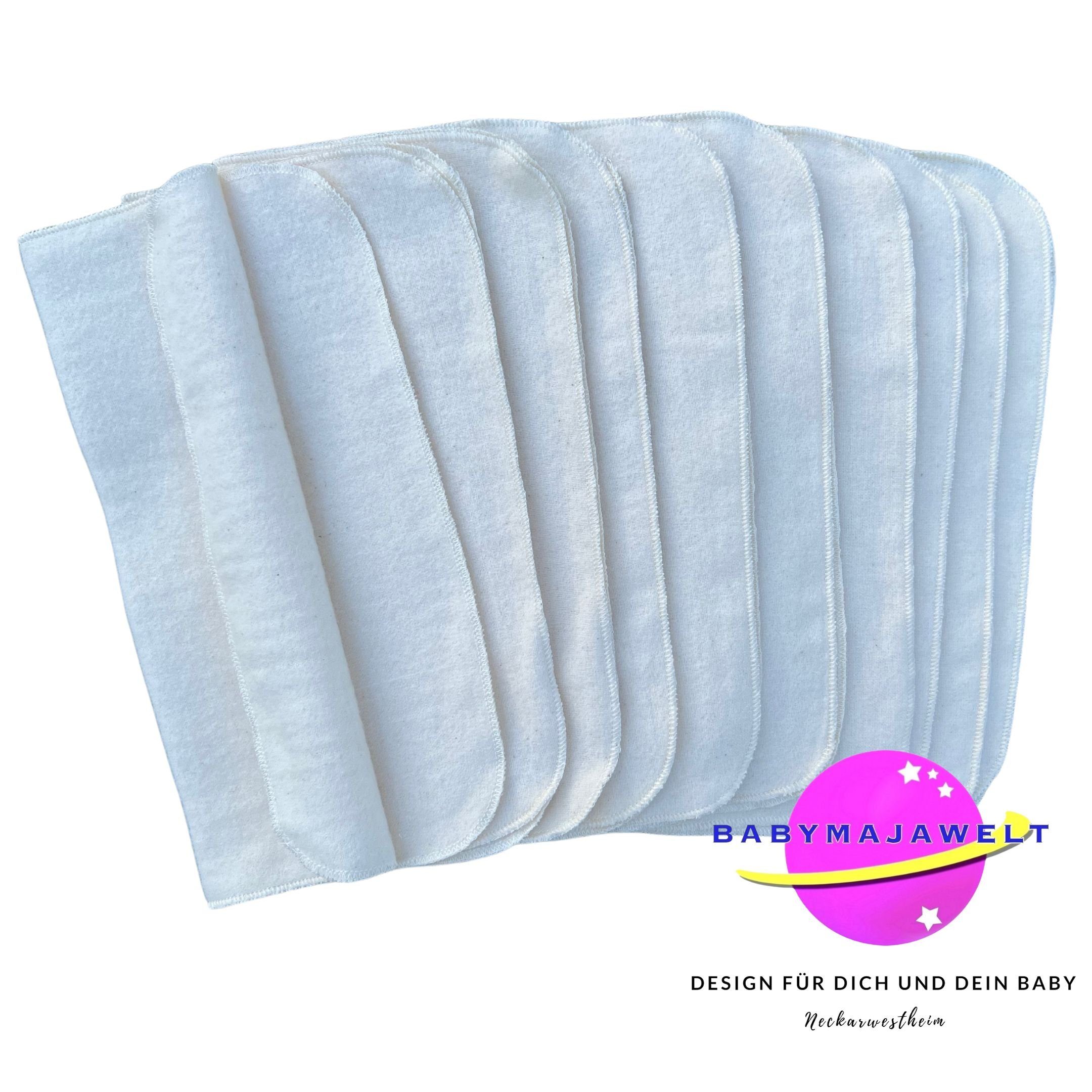 Babymajawelt Waschlappen Baby Stoff Waschlappen Molton Tücher 25x25cm Super Soft (Set, 10-tlg., Sanfte Pflegetücher - Seifentücher), Made in Europe, Waschbar, Kosmetiktücher