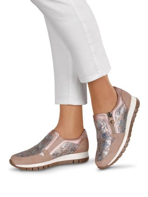 Slipper mit seitlichem Reißverschluss