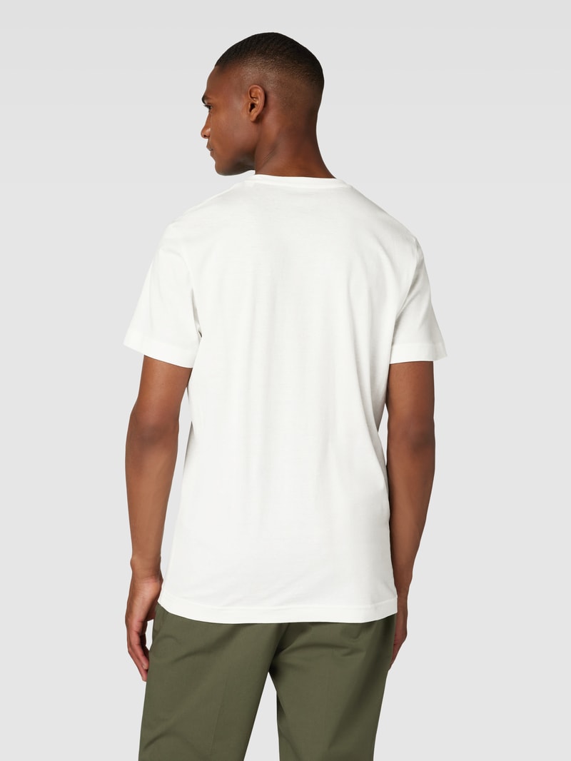 T-Shirt mit Label-Print in offwhite