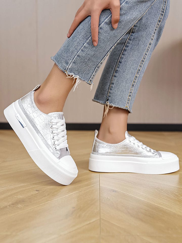 Sixth Sens Sneakers in Silber/ Weiß günstig kaufen