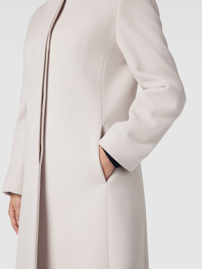 Mantel mit Stehkragen in offwhite