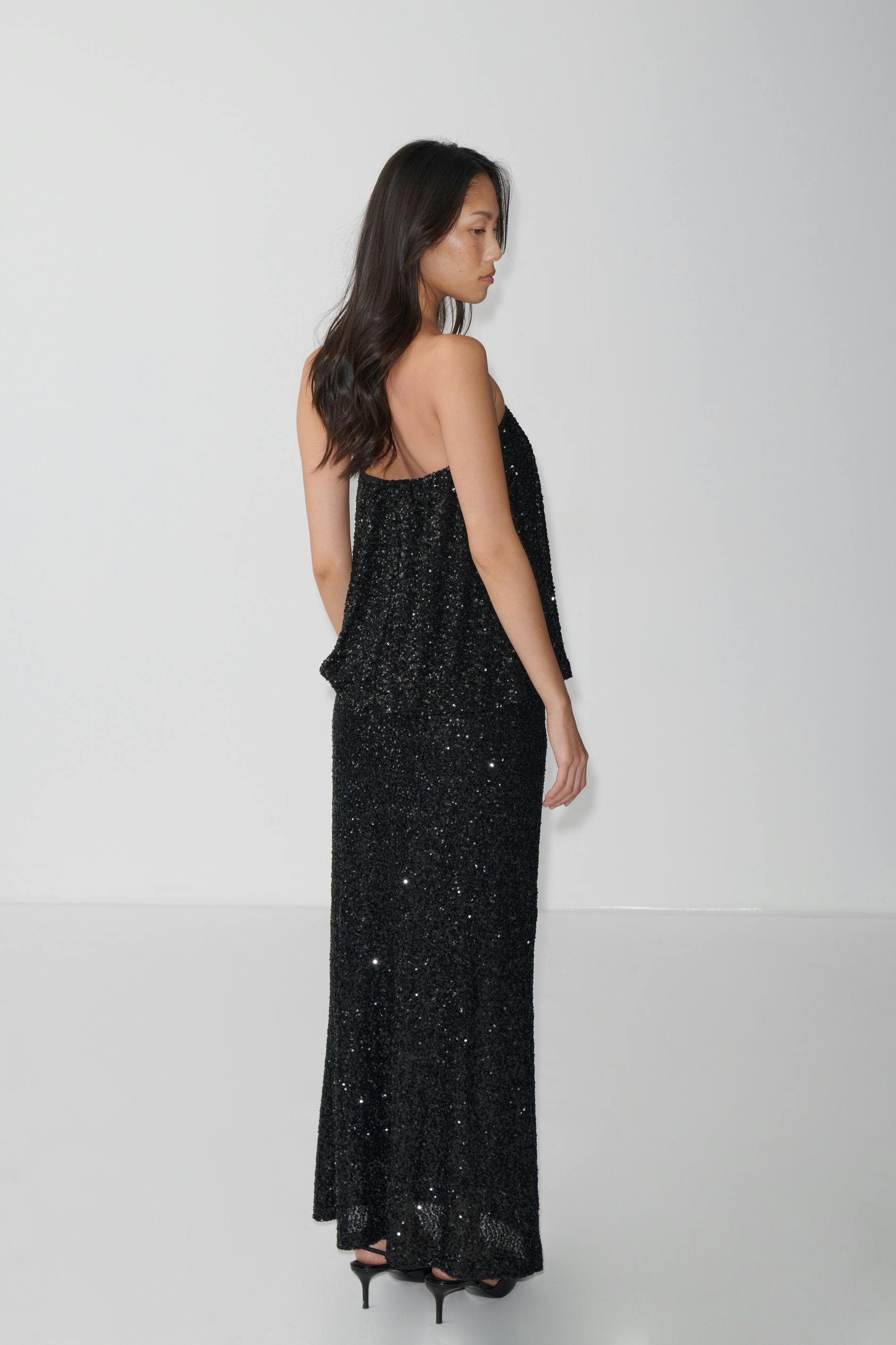 Sequin maxi skirt