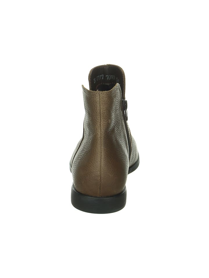Think! Leder-Ankle-Boots in Braun günstig kaufen