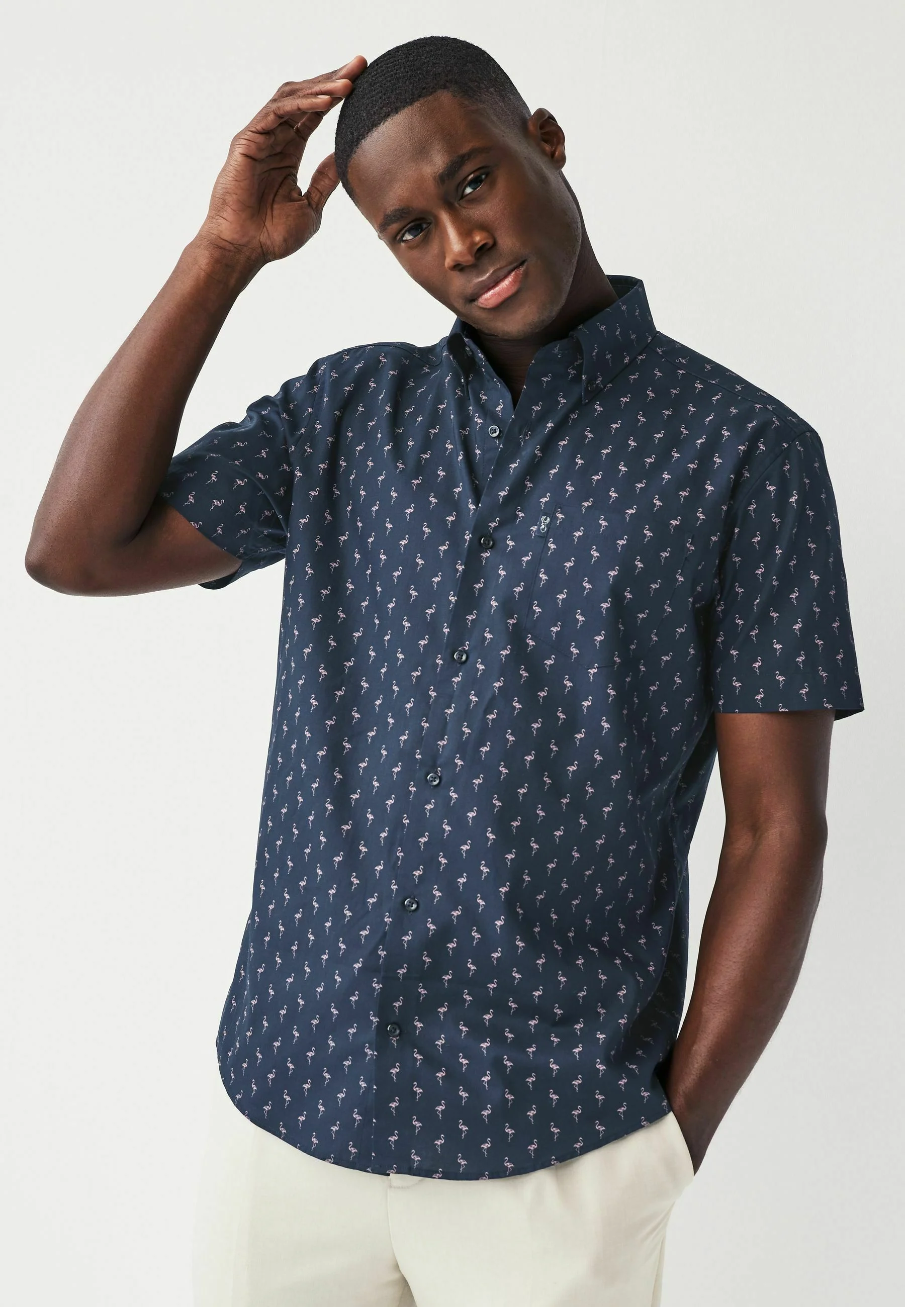 Camisa OXFORD FIT DE MANGA CORTA Y AJUSTE REGULAR Next