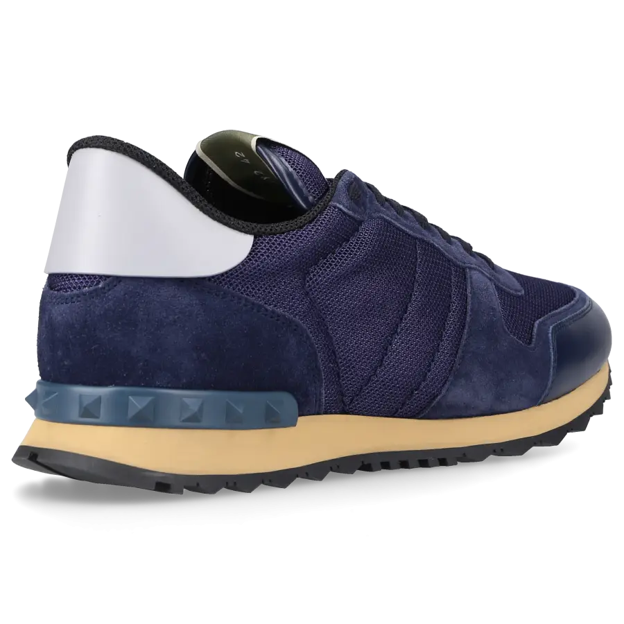 Valentino Garavani - Sneaker low ROCKRUNNER Veloursleder - blau