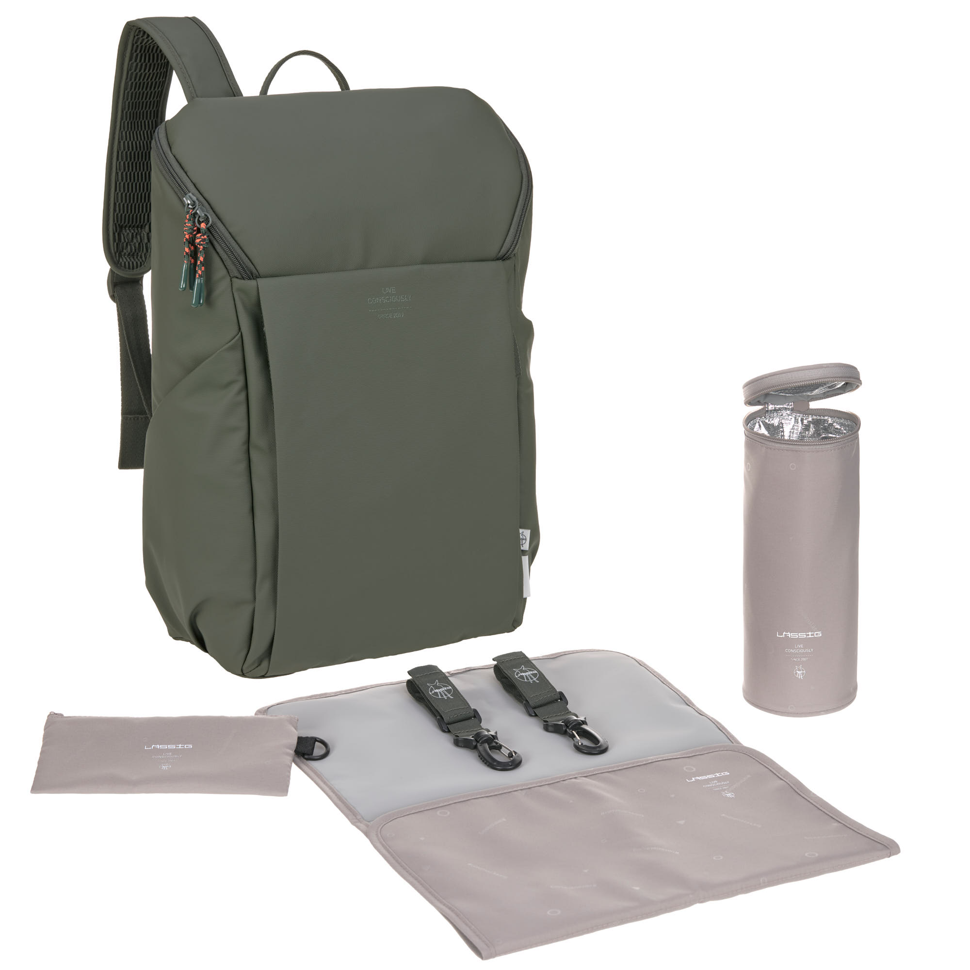 Wickelrucksack - Slender Up Backpack, Oliv