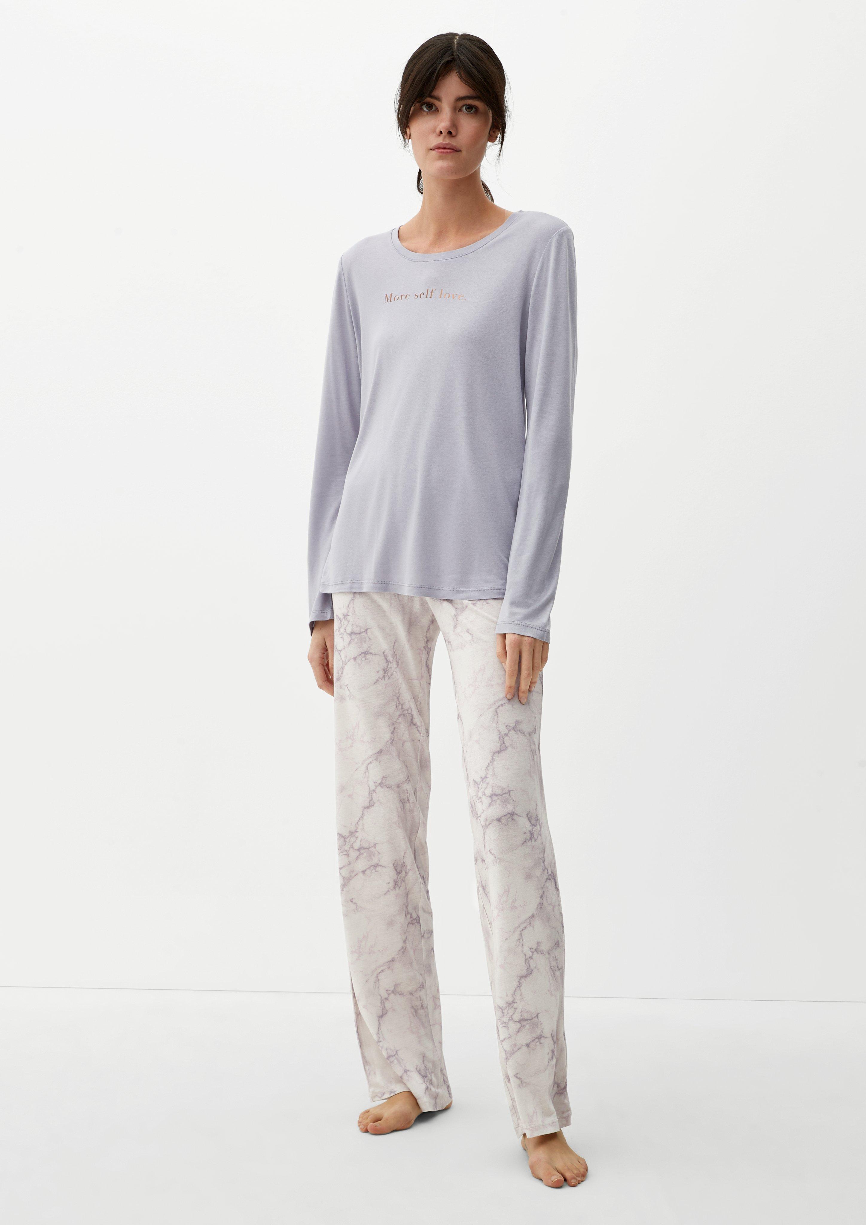 Pyjama mit Marmorprint  6006000-10W3