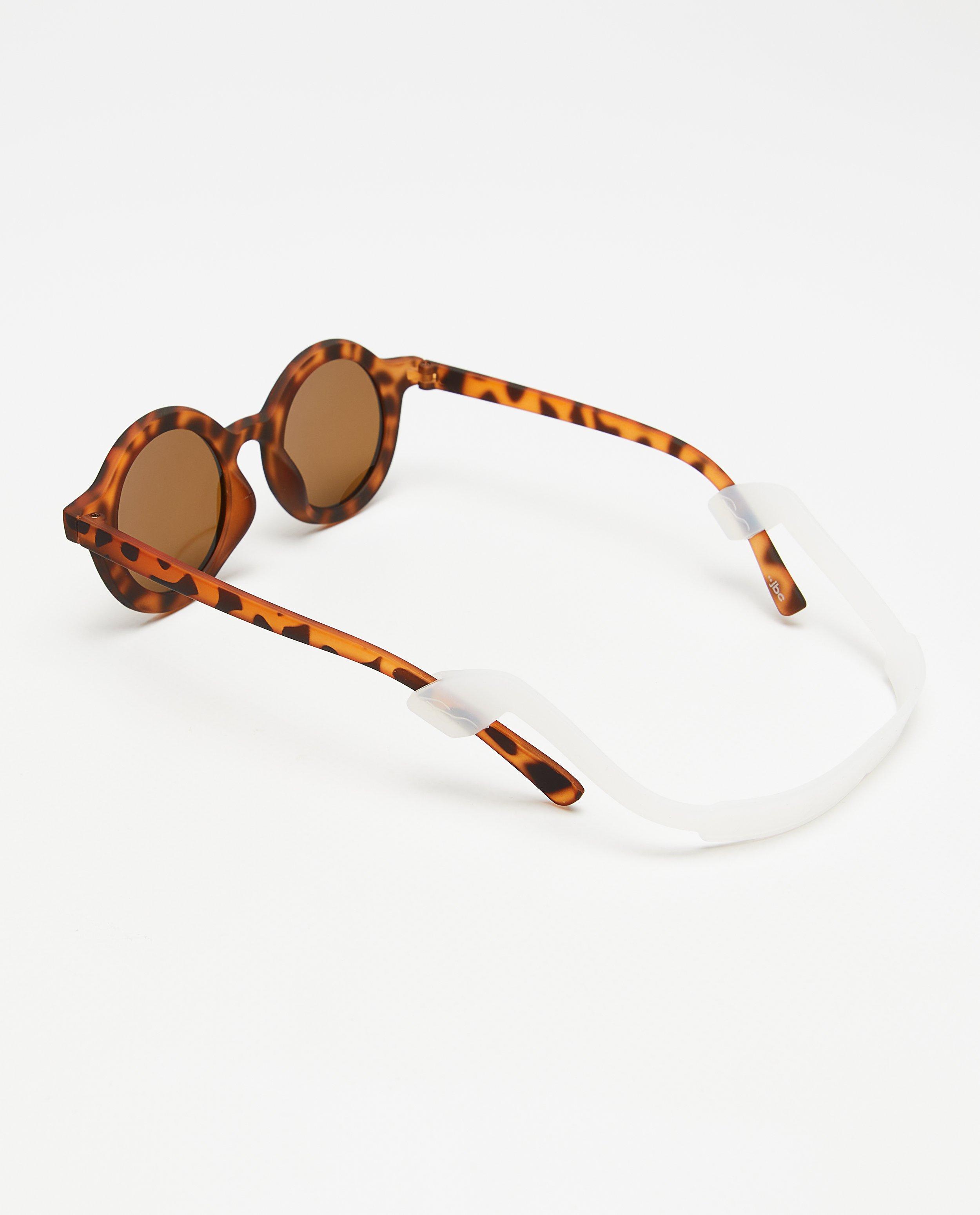 Ochelari de soare Cuddles and Smiles cu imprimeu leopard, maro deschis