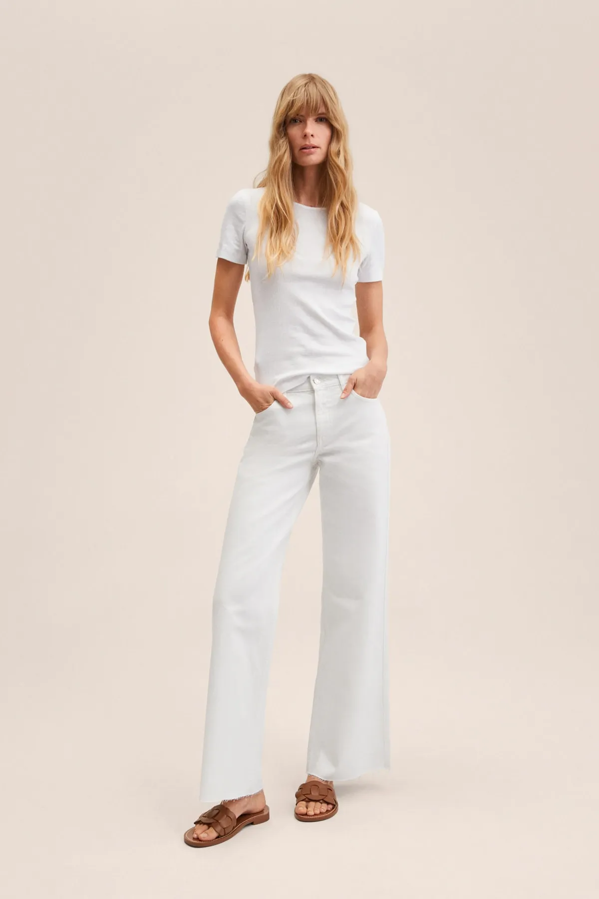 MANGO  27074005 Damen/Mädchen Weiß