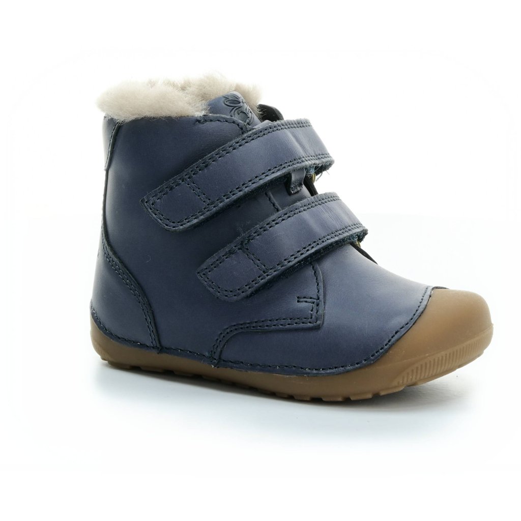 Bundgaard Petit Mid Lamb II Navy dunkelblaue Barfuß-Stiefeletten