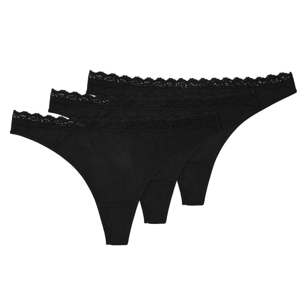 3 Damen Strings mit Spitze