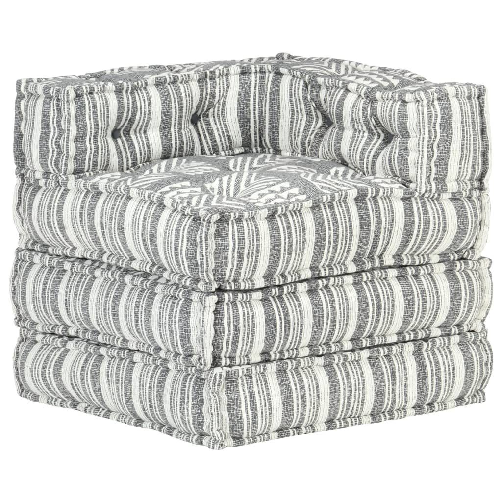 Klappmatratze 297477, möbelando, 69 cm hoch, (LxBxH: 70x70x69 cm), aus Baumwolle in Gestreift Grau