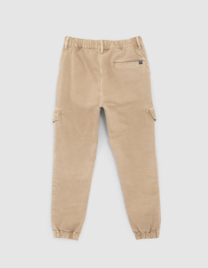 Pantalon BATTLE beige taille élastiquée garçon