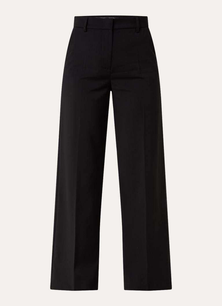MaxMara Visivo high waist wide fit trousers made of virgin wool