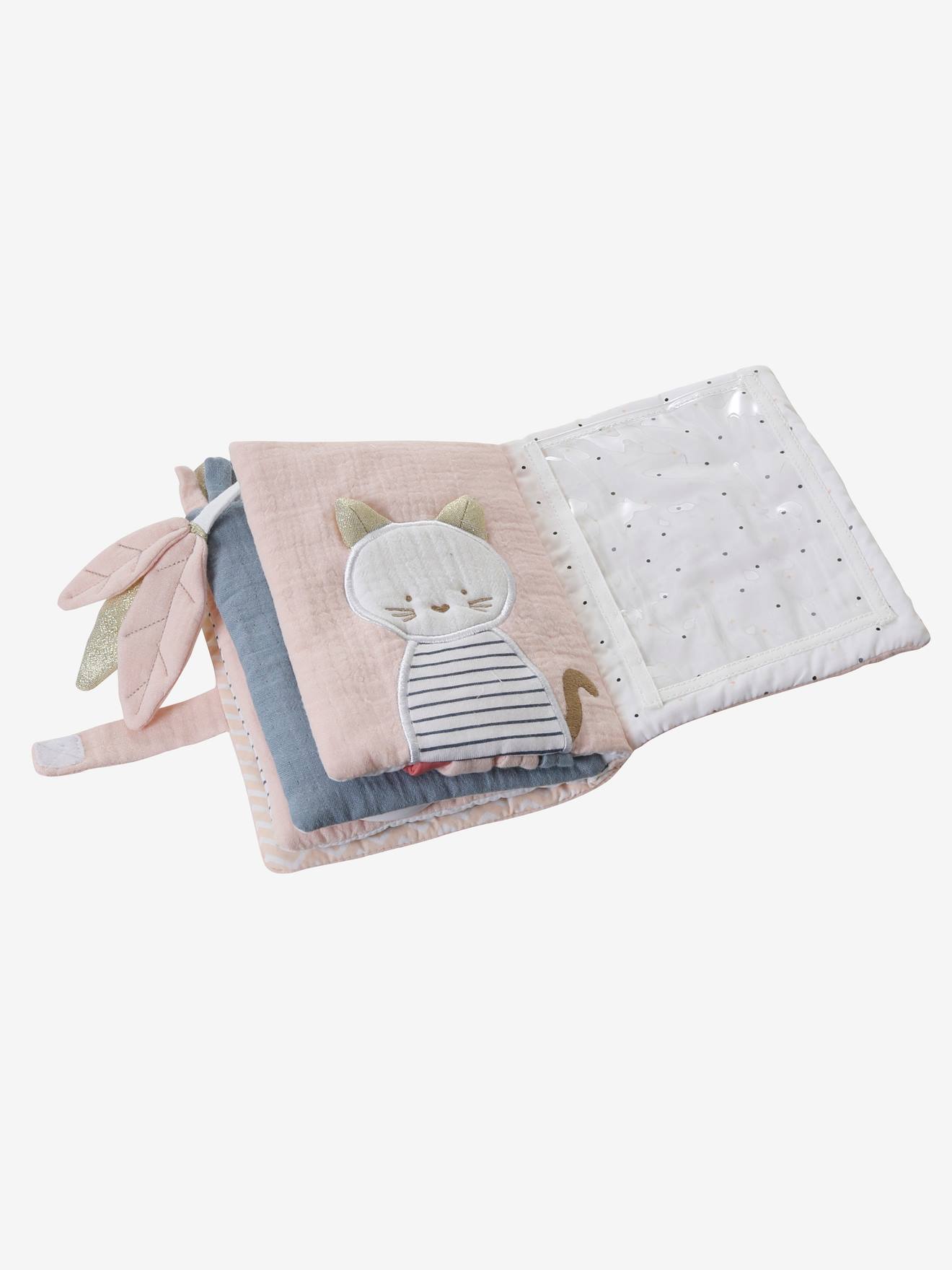 Vertbaudet Baby Activity-Stoffbuch KATZENFREUNDE - mehrfarbig