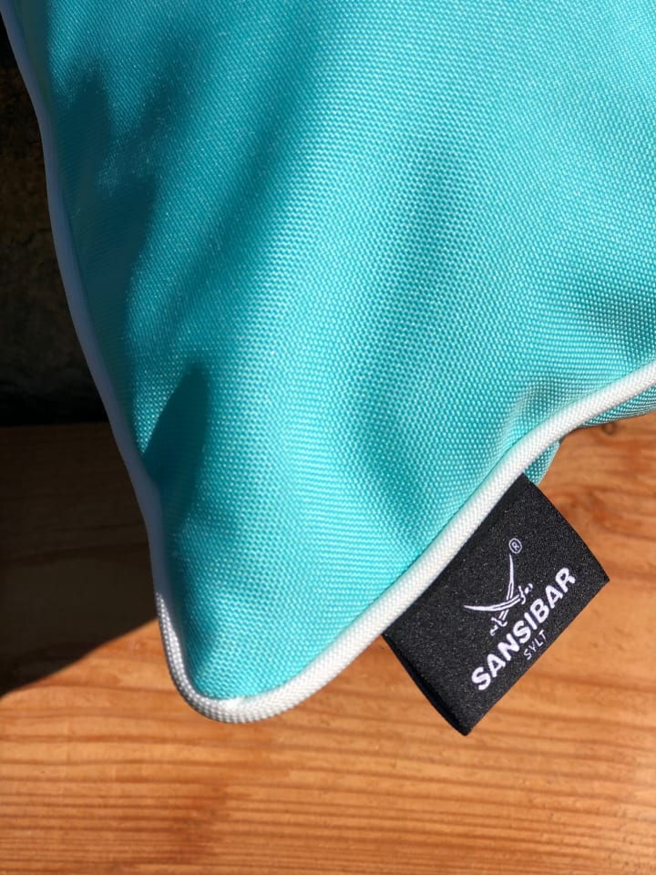 Sansibar Outdoor-Kissen mit Füllung in Türkis/Offwhite, 45x45 cm günstig kaufen 45x45 cm