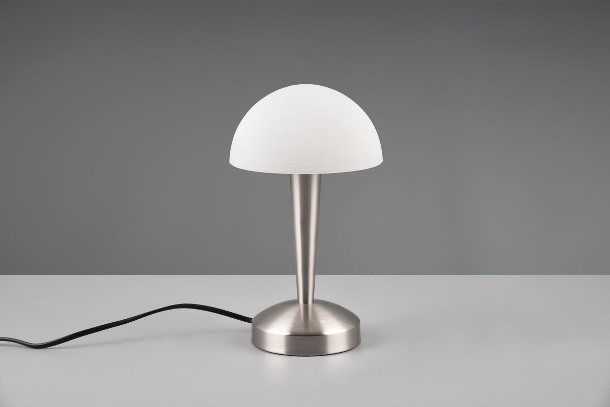 Reality Leuchten LED Tischlampe Canaria Nickel