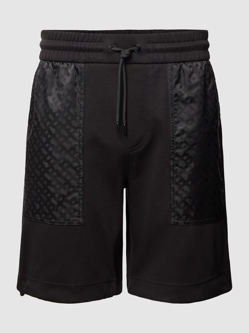 Sweatshorts mit Logo-Details Modell 'Lamson' in schwarz