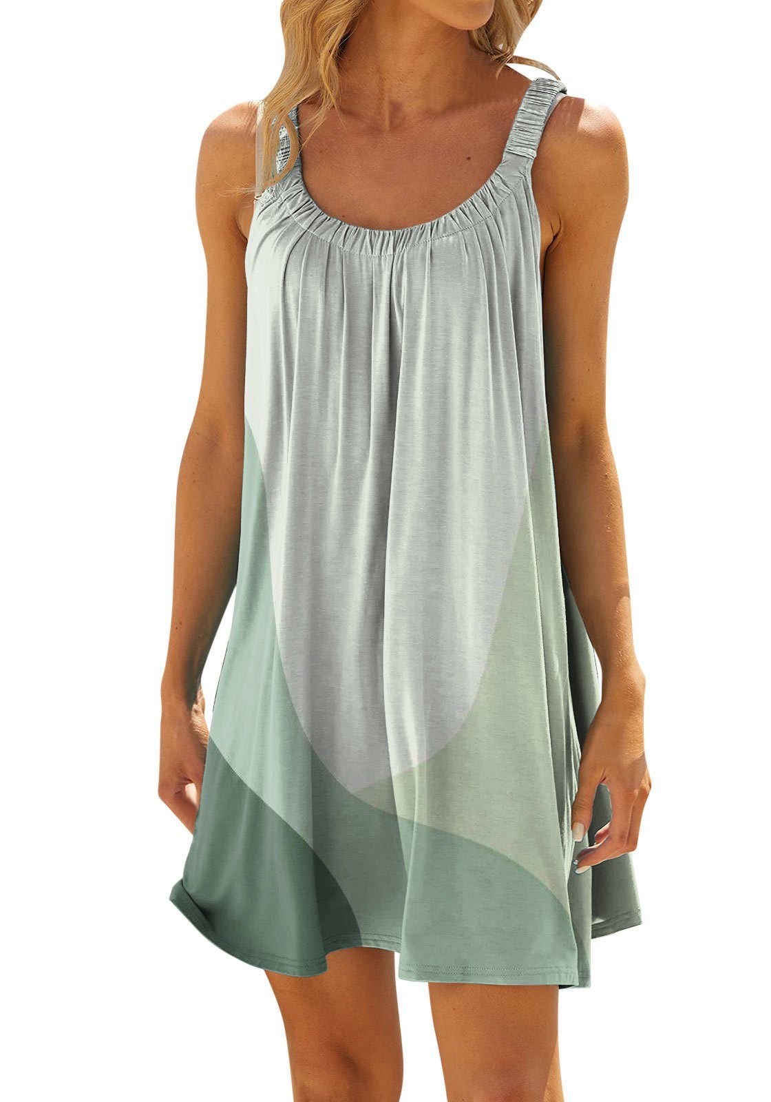 Babarella Strandkleid DMKL-05K Sommerkleid Strandmode Damen Kleid mit Druck