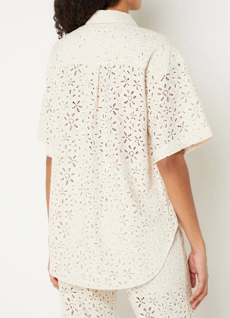 Selected Femme Karola blouse with openwork design
