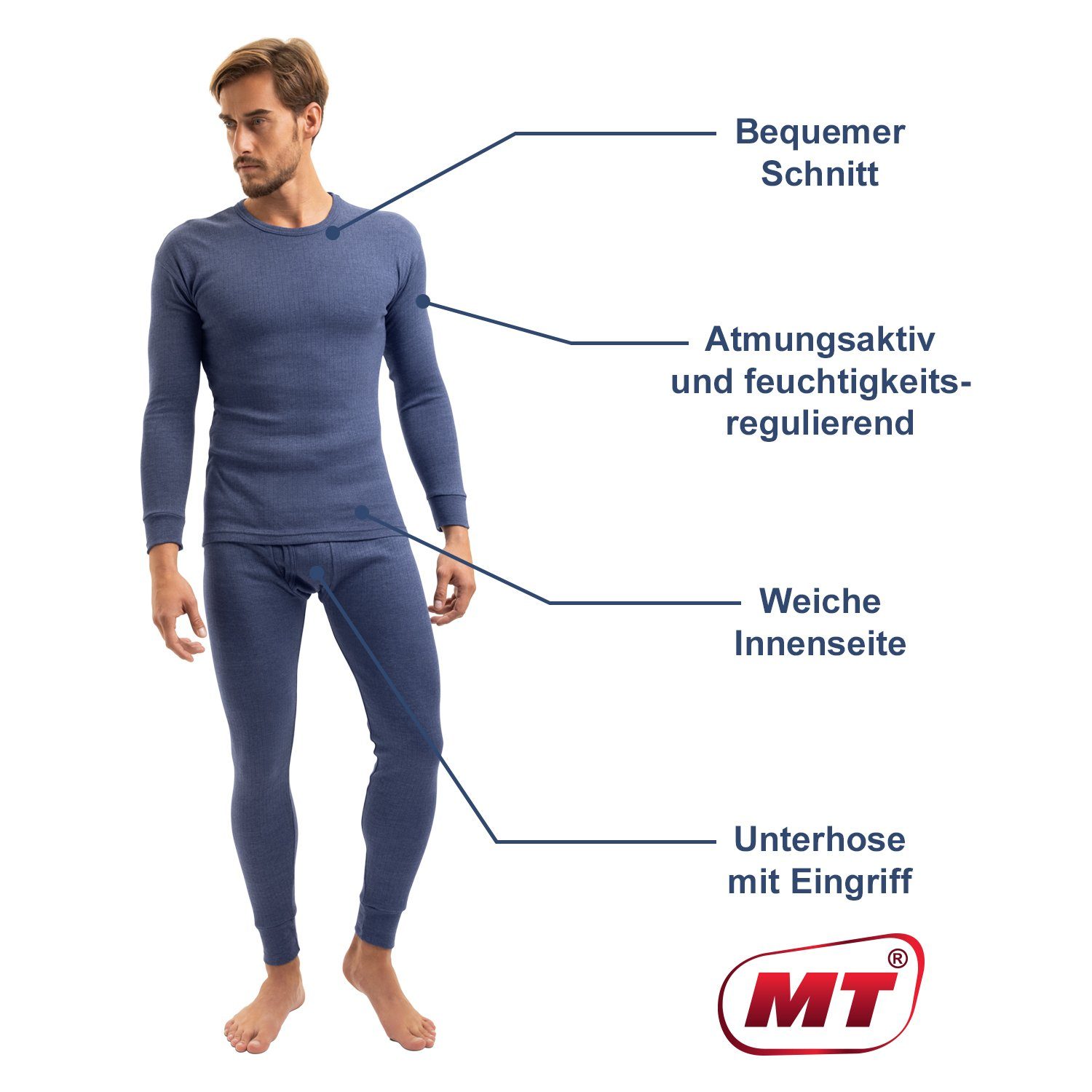 MT Funktionshose Herren Ski- und Thermounterhose Winter Unterhose