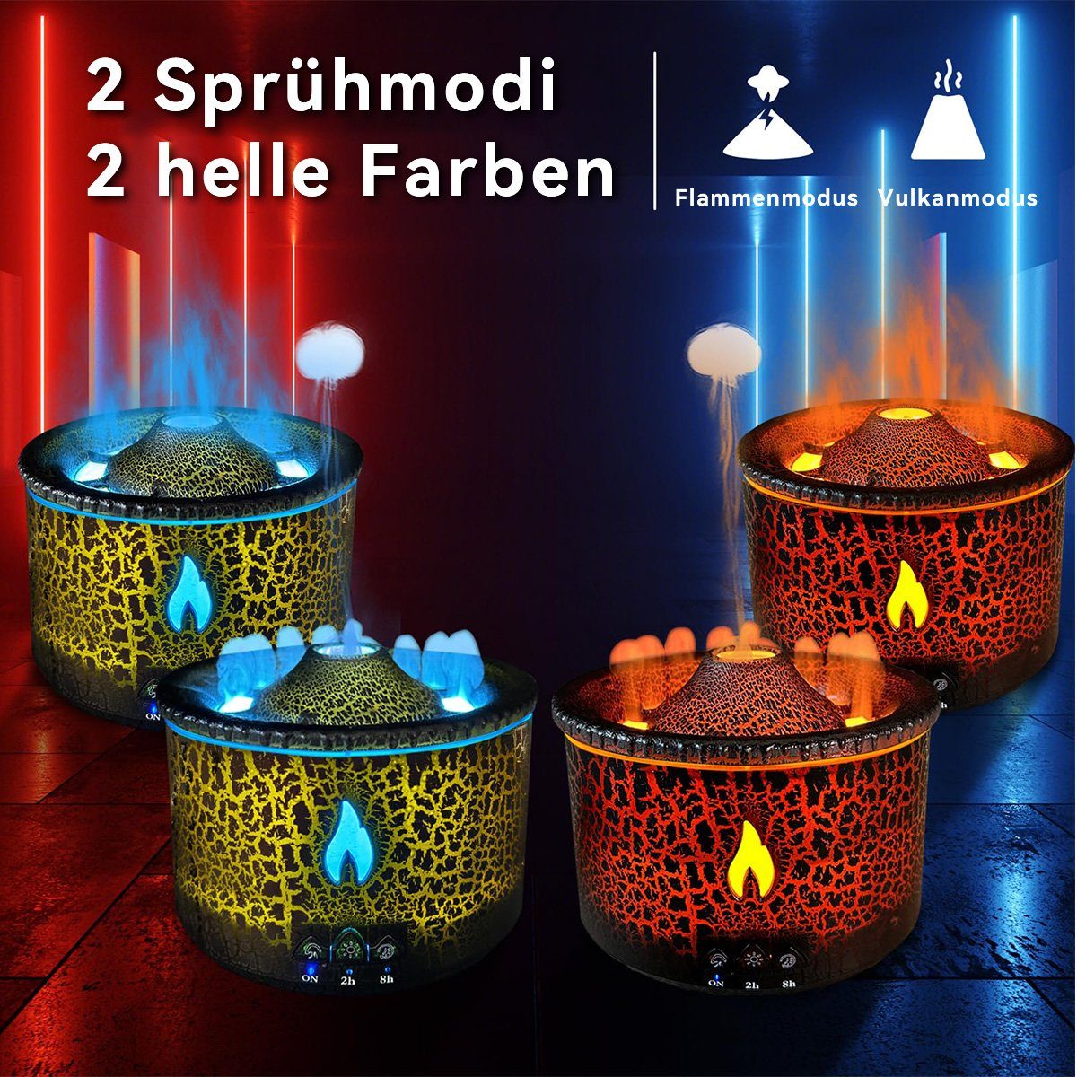 Welikera Luftbefeuchter Aroma Diffuser mit 2 Zerstäubungsmodi und Timer, 300ml