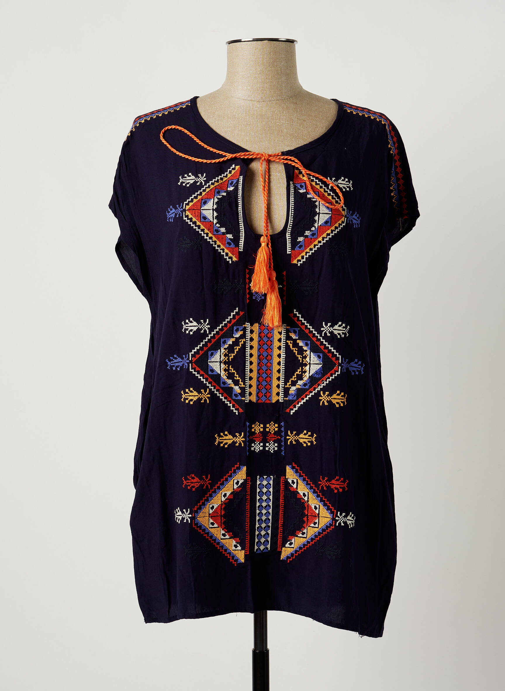 Mystery Jane Tuniquemanchecourte Femme couleur bleu