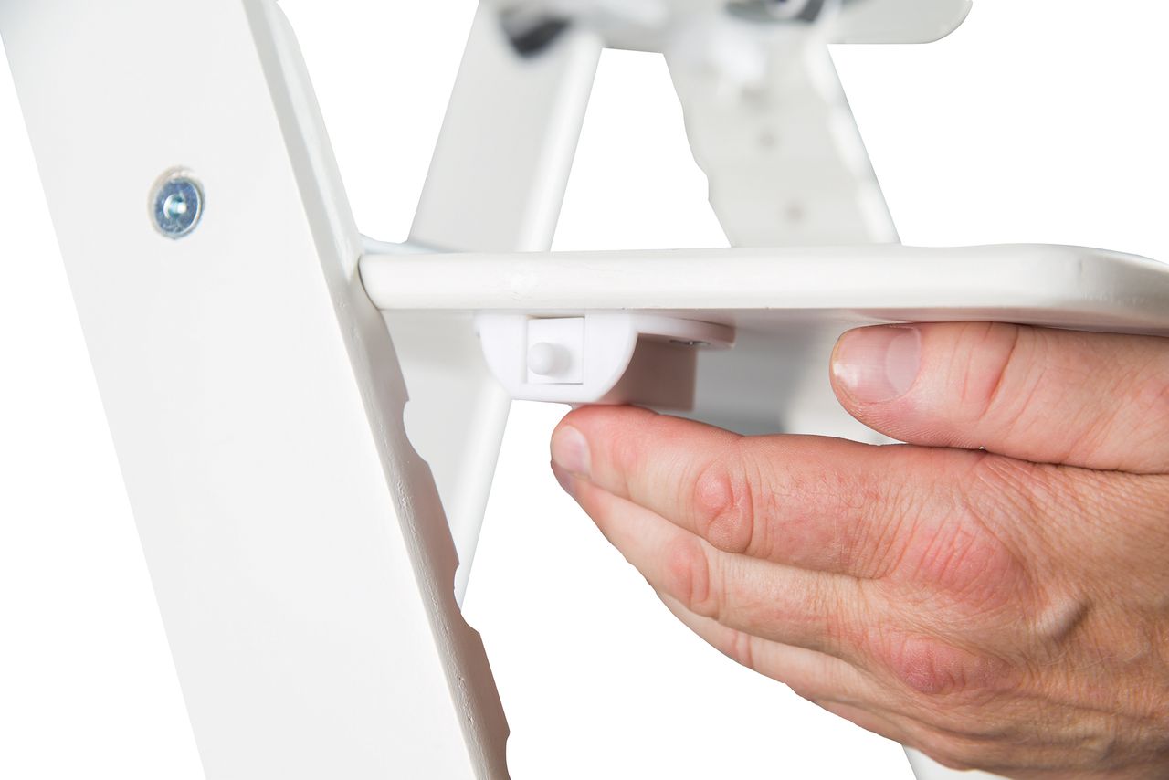 Roba Treppenhochstuhl 'Sit Up Click', mitwachsend, innovativer Klickverschluss, Holz, weiß