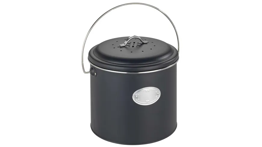 WENKO Komposteimer Nero 6l schwarz, silber