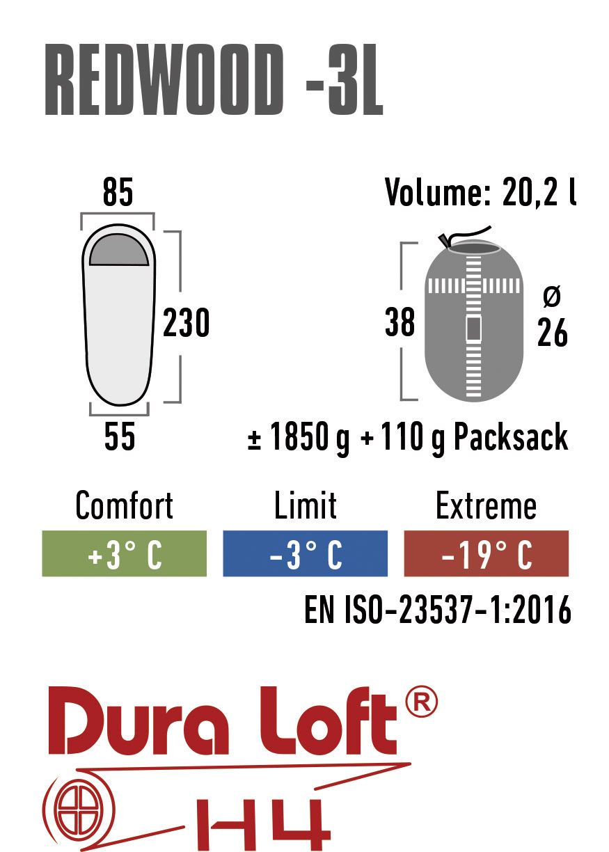High Peak Redwood -3 L Schlafsack