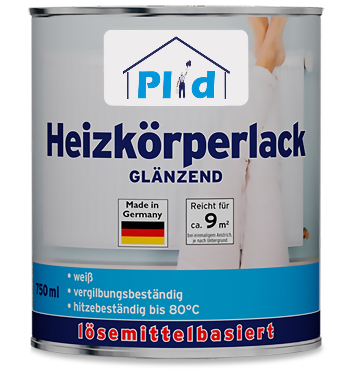 Plid Premium Heizkörperlack LH Thermolack weiß Glänzend Weiß