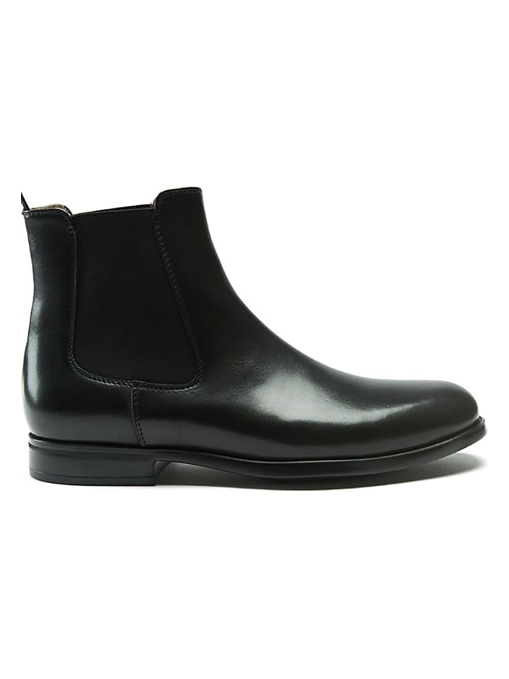 British Passport Leder-Chelsea-Boots in Schwarz günstig kaufen