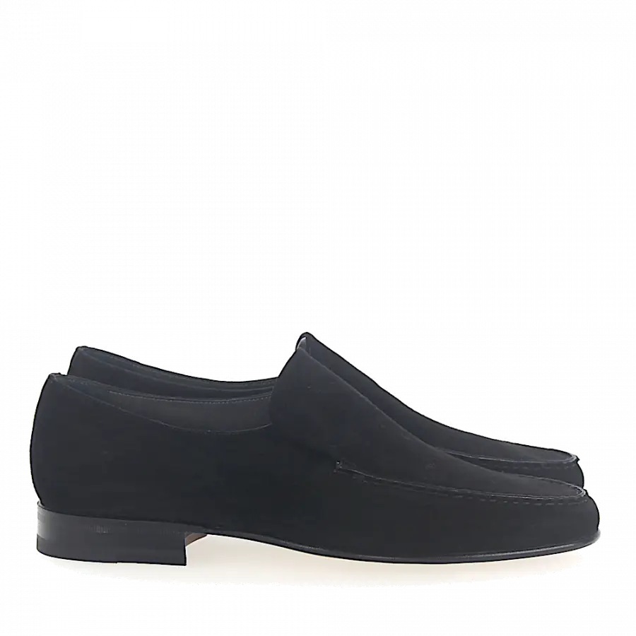 Moreschi - Loafer Kalbsveloursleder - schwarz