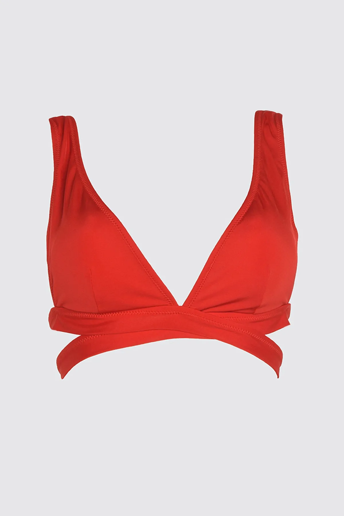 Trendyol Collection  Rotes Triangel-Bikinioberteil TBESS21BU0123