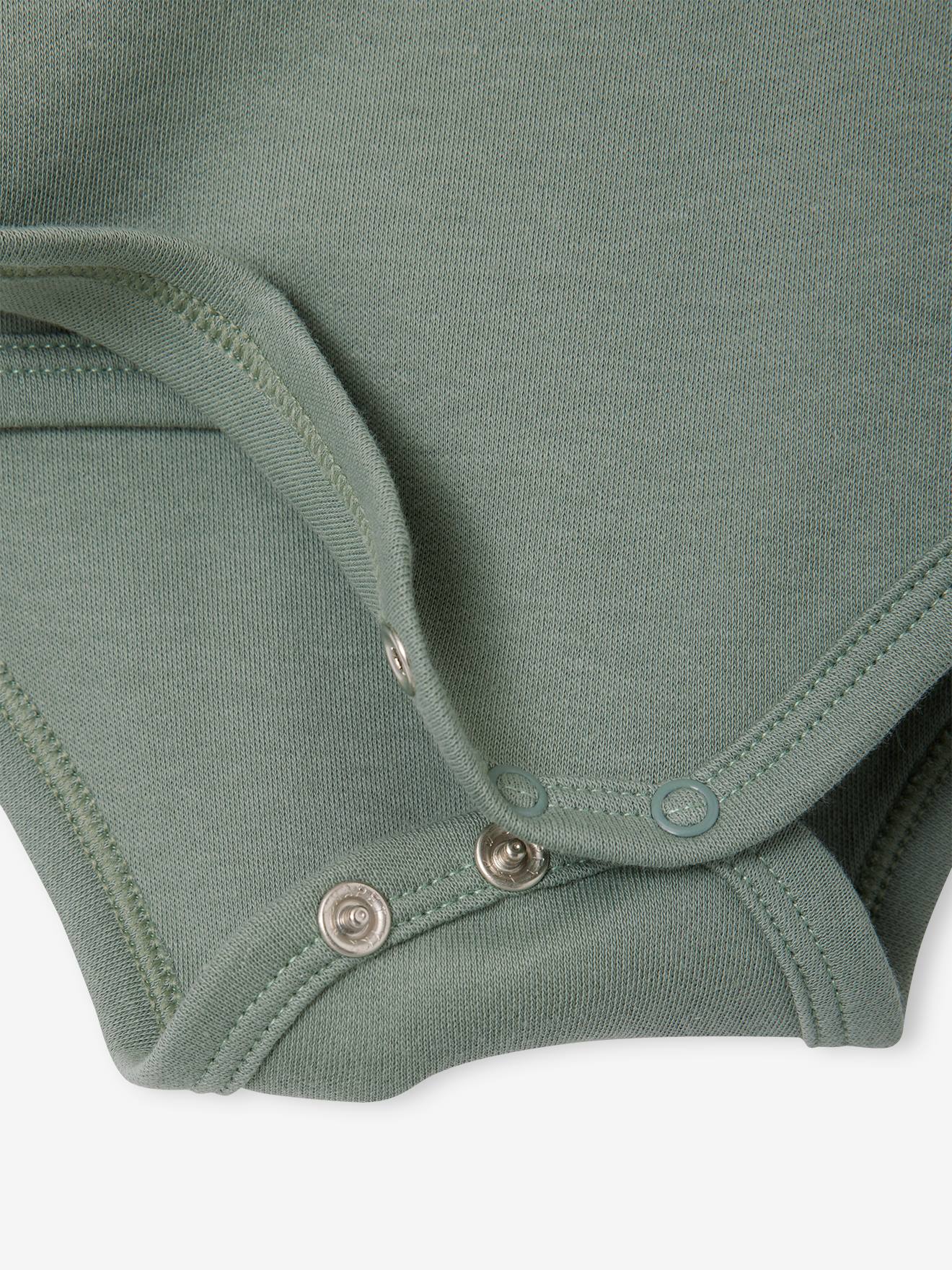 Vertbaudet 5er-Pack Baby Wickelbodys, lange Ärmel Oeko-Tex - aqua