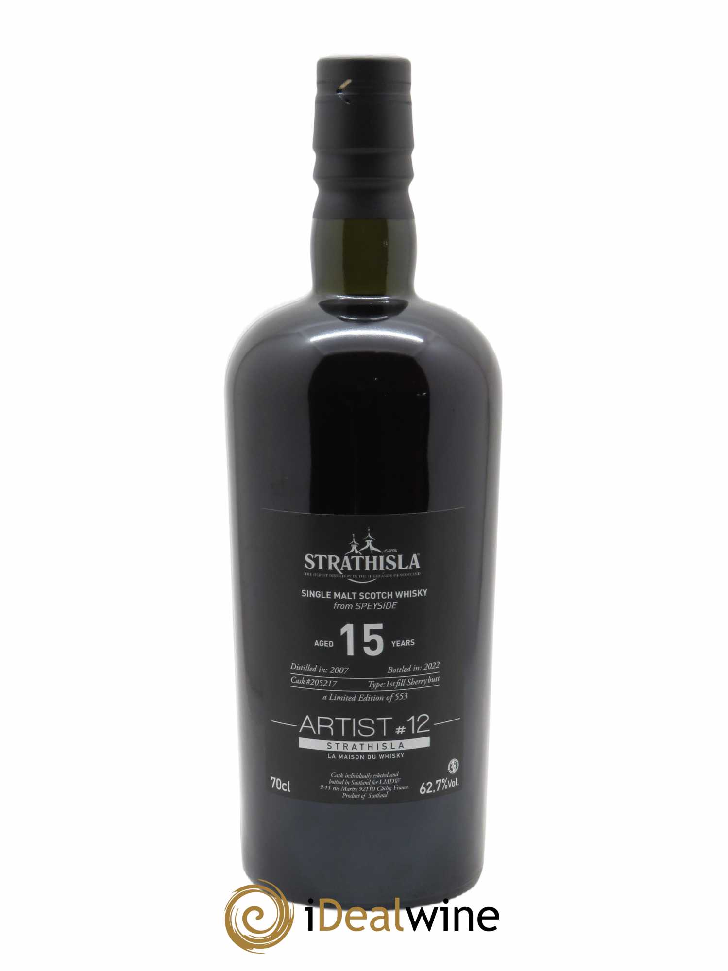 Whisky Strathisla 15 Artist n°12 Legendary Distilleries (70 cl) 2007 - Lot de 1 Bouteille