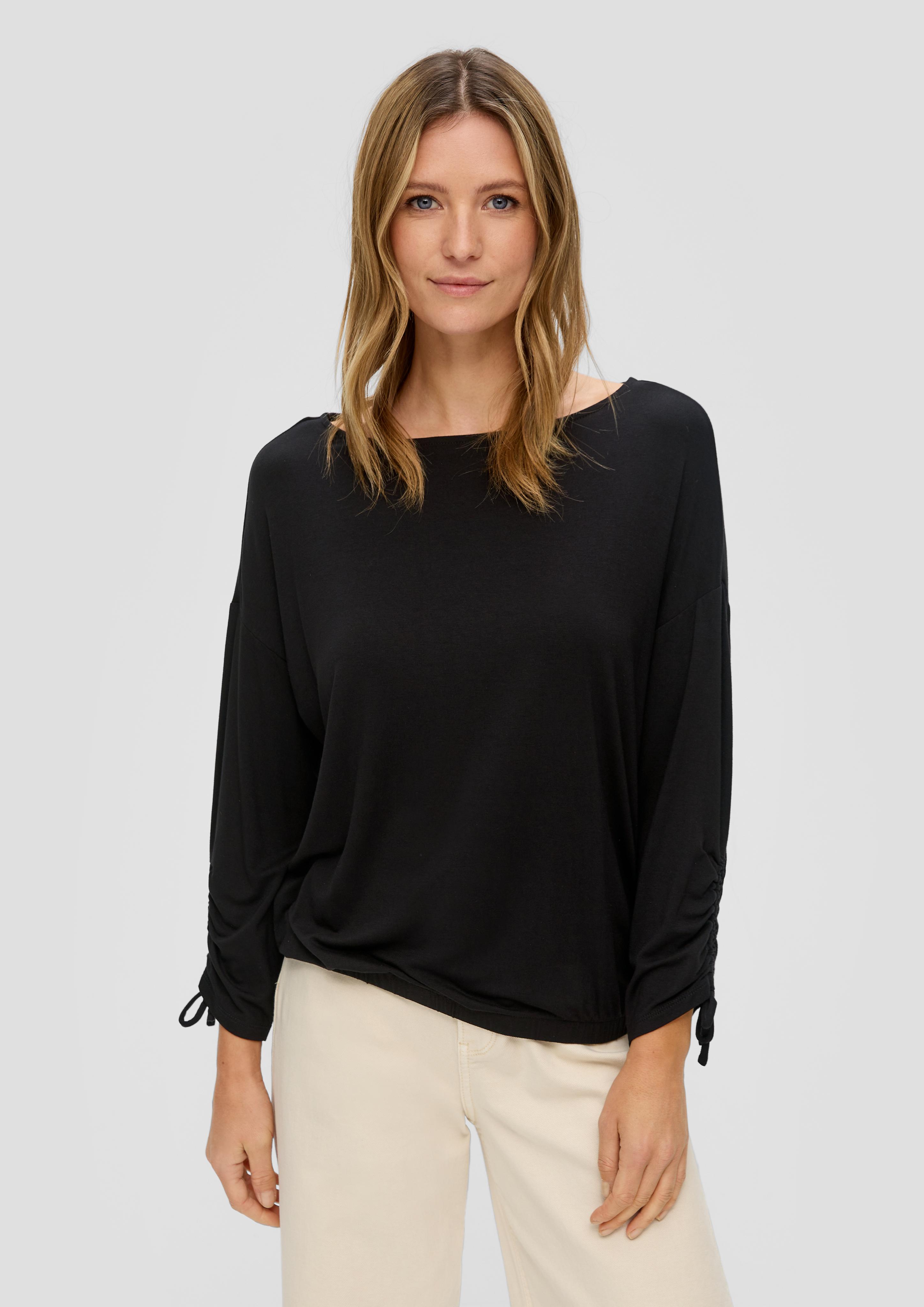 Langarmshirt mit Raffung an den Ärmeln   2142202-9999