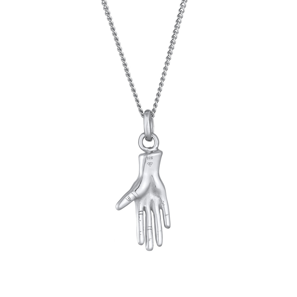 Elli Elli Collier Femmes Pendentif main symbole Tendance en Argent Sterling 925 Bijoux