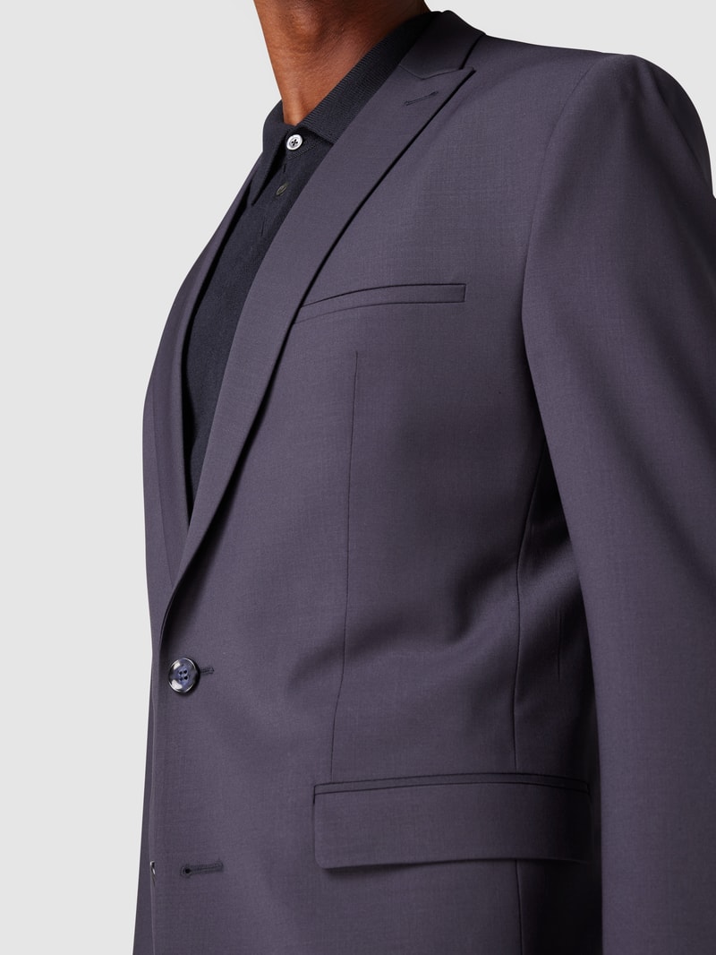 Slim Fit 2-Knopf-Sakko mit Stretch-Anteil Modell 'CiCastello' - 'CIPOWERSTRETCH' in marineblau