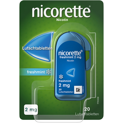 NICORETTE freshmint 2 mg Lutschtabletten gepresst  20 St  Lutschtabletten