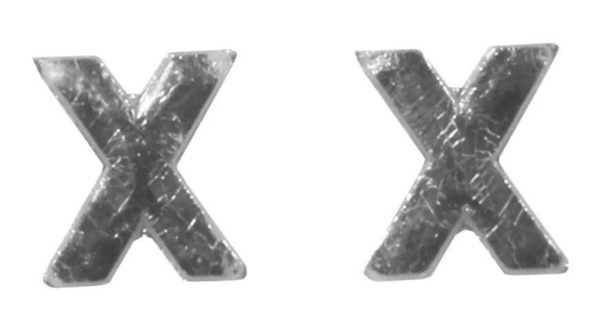 Rayher Wachsbuchstaben -X- silber 9mm 2Stück