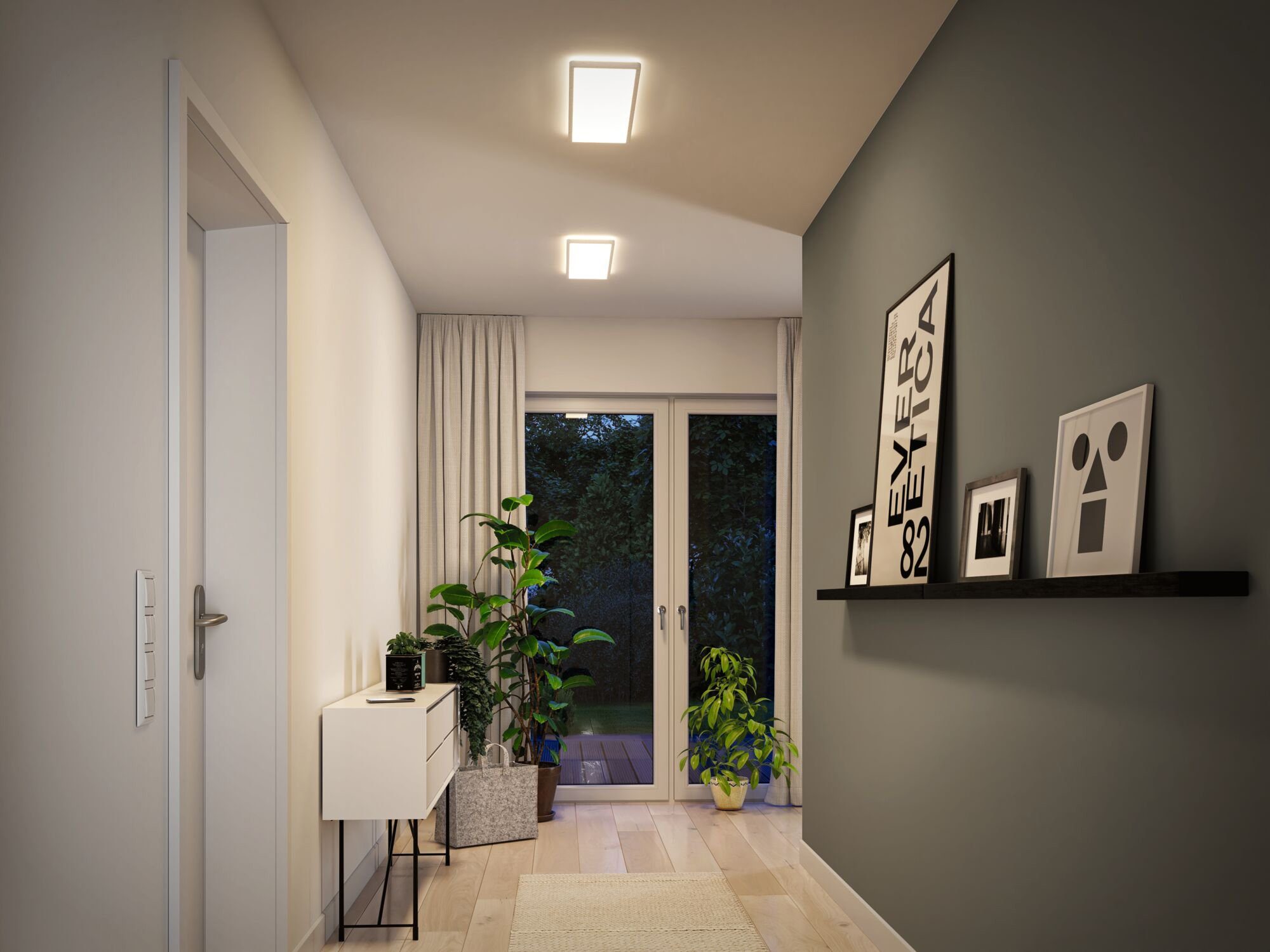 Paulmann LED Panel Atria Shine, LED fest integriert, Neutralweiß