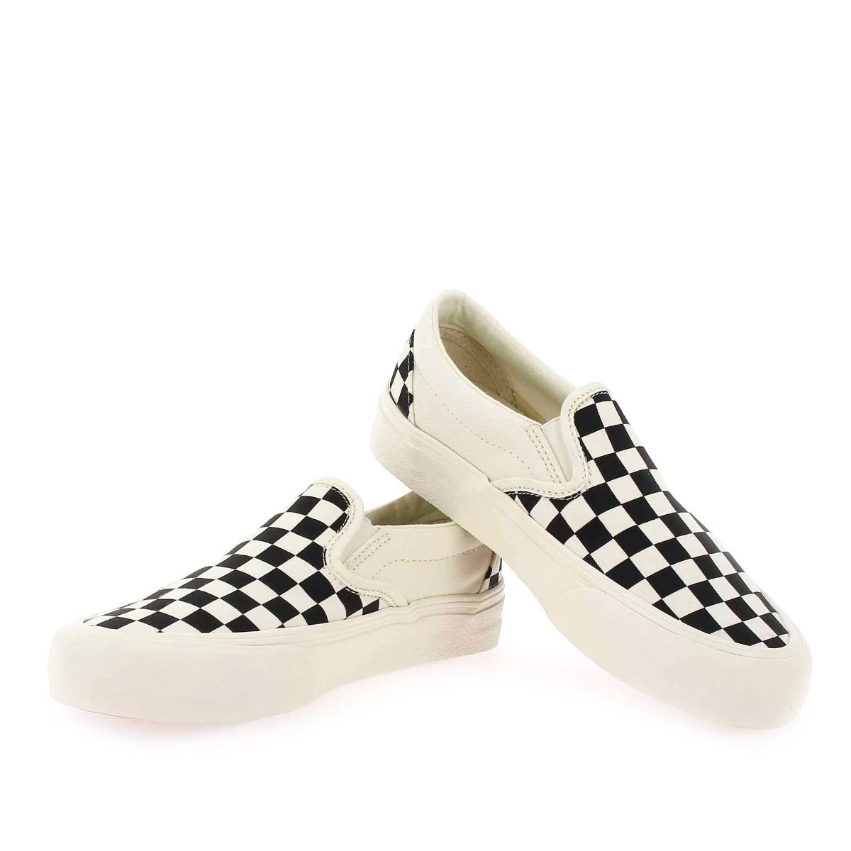 Vans  SLIP-ON VR3 CHECKERBOARD - Blanc Noir