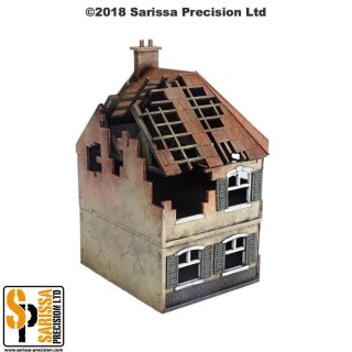 Destroyed Corner Terrace House (28 mm)