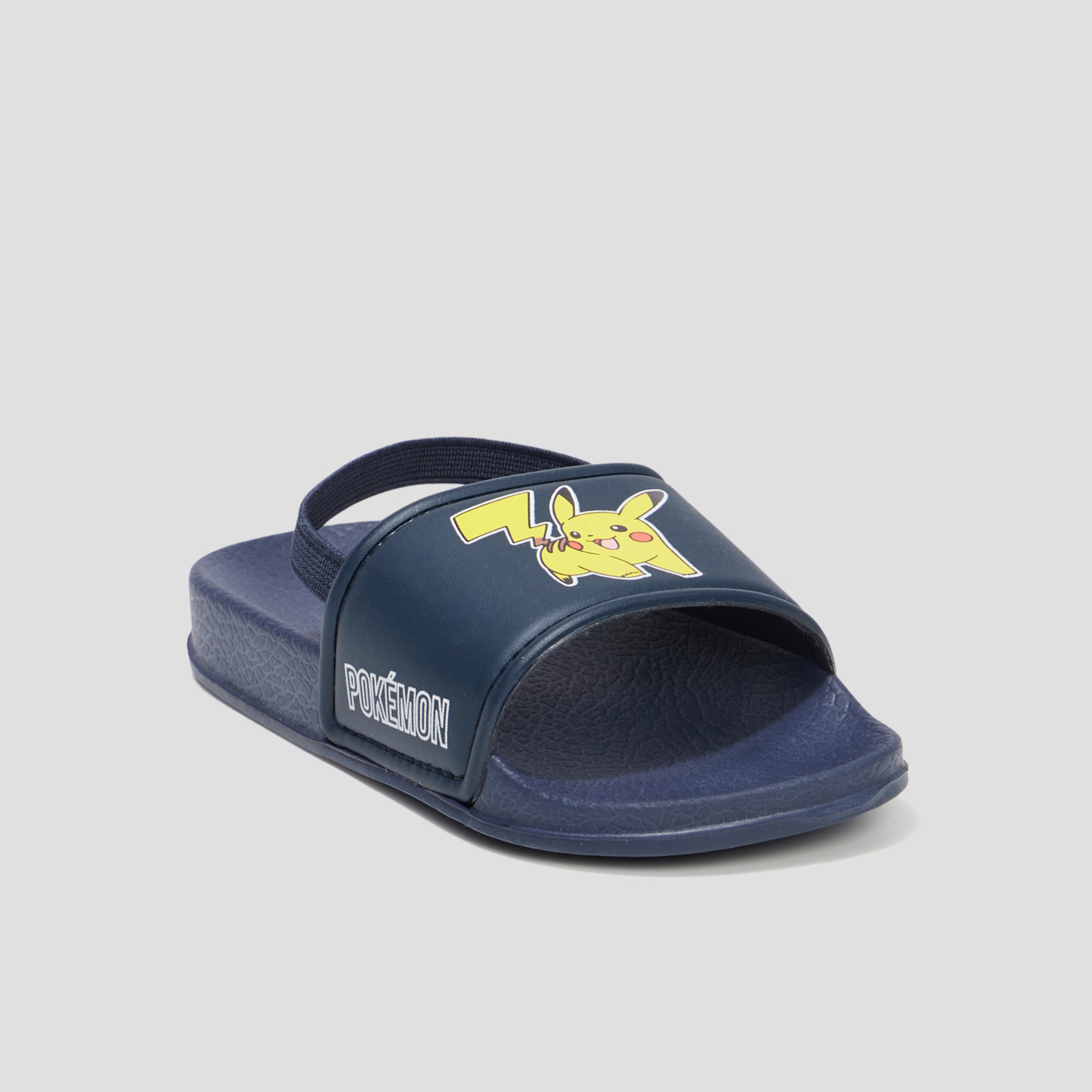 Mules talons brides élastiquées Pokémon bleu marine garçon | La Halle